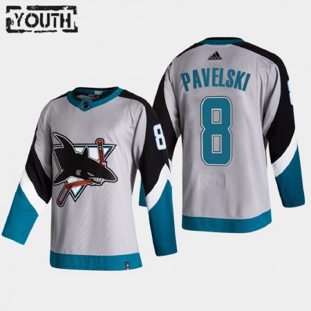 Kinder Eishockey San Jose Sharks Trikot Joe Pavelski 8 2020-21 Reverse Retro Authentic
